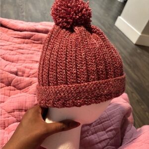 Cozy Pink Knit Pom-Pom Beanie for Kids